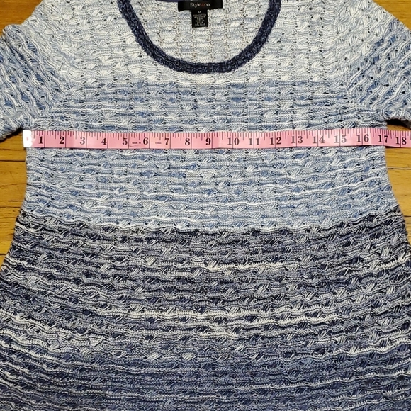 Style & co. Crochet Bell Sweater sz medium - Picture 4 of 6